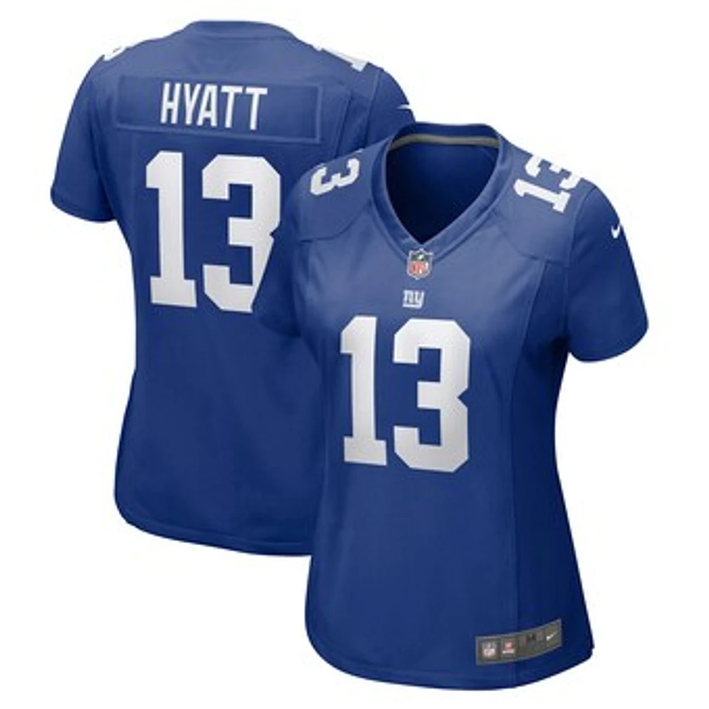 Women's Nike Jalin Hyatt Royal New York Giants Team Game Jersey