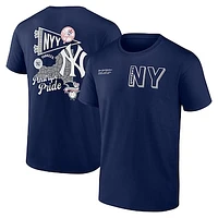 Men's Profile Navy New York Yankees Big & Tall Split Zone T-Shirt