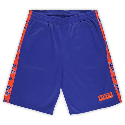 Men's Profile Royal New York Mets Big & Tall Fleece Shorts