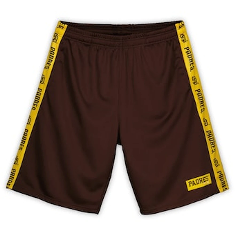 Men's Profile Brown San Diego Padres Big & Tall Fleece Shorts