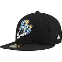 Men's New Era Black Durham Bulls Authentic Collection 59FIFTY Fitted Hat