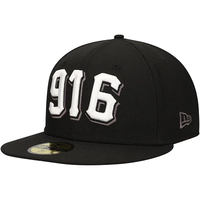 Men's New Era Black Sacramento River Cats Authentic Collection 59FIFTY Fitted Hat