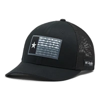 Men's Columbia Black Fish Flag Mesh Flex Hat