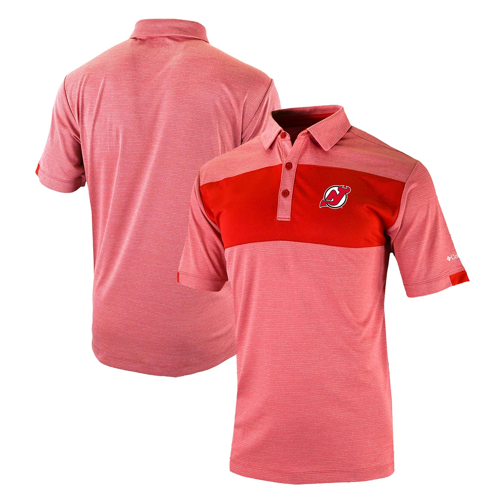 Men's Columbia Red New Jersey Devils Omni-Wick Total Control Polo