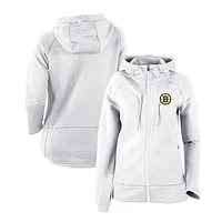 Women's Columbia White Boston Bruins Omni-Wick Pack It Up Full-Zip Jacket