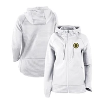 Women's Columbia White Boston Bruins Omni-Wick Pack It Up Full-Zip Jacket