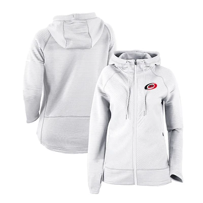 Women's Columbia White Carolina Hurricanes Omni-Wick Pack It Up Full-Zip Jacket