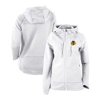 Women's Columbia White Chicago Blackhawks Omni-Wick Pack It Up Full-Zip Jacket