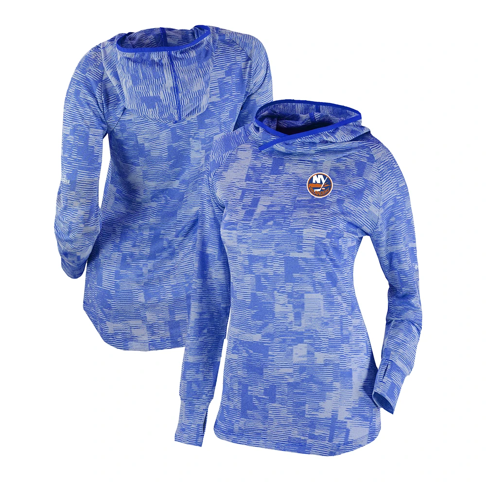 Women's Columbia Blue New York Islanders Omni-Wick Sunday Ball Pullover Hoodie