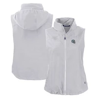 Women's Cutter & Buck Detroit Lions Helmet Logo Charter Eco Recycled Full-Zip Vest