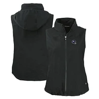 Women's Cutter & Buck Minnesota Vikings Helmet Logo Charter Eco Recycled Full-Zip Vest