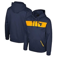 Men's Colosseum  Navy West Virginia Mountaineers Quarter-Zip Hoodie