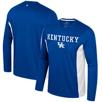 Men's Colosseum Royal Kentucky Wildcats Warm Up Long Sleeve T-Shirt