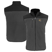 Men's Cutter & Buck San Francisco 49ers Helmet Cascade Eco Sherpa Fleece Full-Zip Vest