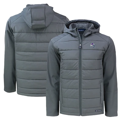 Men's Cutter & Buck Buffalo Bills Helmet Evoke Hybrid Eco Softshell Recycled Full-Zip Hoodie Jacket