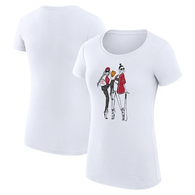 Women's G-III 4Her by Carl Banks  White Arizona Diamondbacks Baseball Girls Fitted T-Shirt