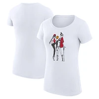 Women's G-III 4Her by Carl Banks  White Arizona Diamondbacks Baseball Girls Fitted T-Shirt