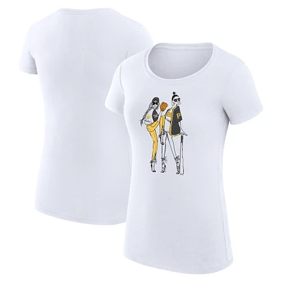 Women's G-III 4Her by Carl Banks  White Pittsburgh Pirates Baseball Girls Fitted T-Shirt