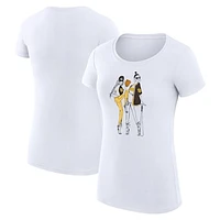 Women's G-III 4Her by Carl Banks  White San Diego Padres Baseball Girls Fitted T-Shirt