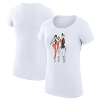 Women's G-III 4Her by Carl Banks  White San Francisco Giants Baseball Girls Fitted T-Shirt