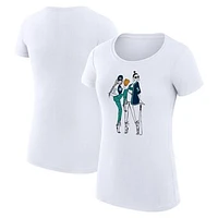 Women's G-III 4Her by Carl Banks  White Seattle Mariners Baseball Girls Fitted T-Shirt