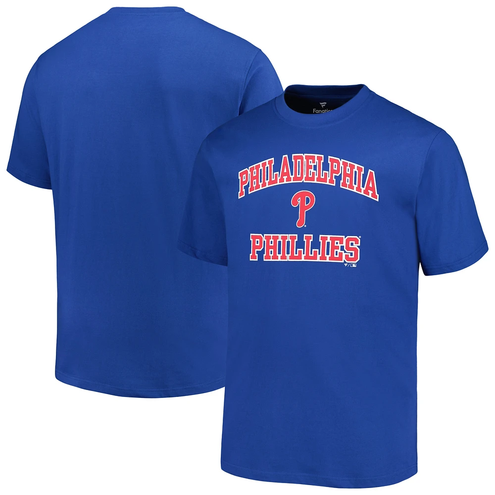 Men's Profile Royal Philadelphia Phillies Big & Tall Heart & Soul T-Shirt