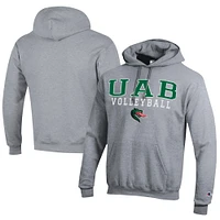 Men's Champion UAB Blazers Stacked Logo Volleyball Eco Powerblend Pullover Hoodie