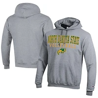 Men's Champion NDSU Bison Stacked Logo Volleyball Eco Powerblend Pullover Hoodie