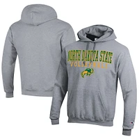Men's Champion NDSU Bison Stacked Logo Volleyball Eco Powerblend Pullover Hoodie