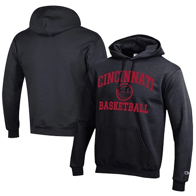 Men's Champion Cincinnati Bearcats Icon Logo Basketball Eco Powerblend Pullover Hoodie