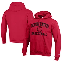 Men's Champion  Red Western Kentucky Hilltoppers Icon Logo Basketball Eco Powerblend Pullover Hoodie