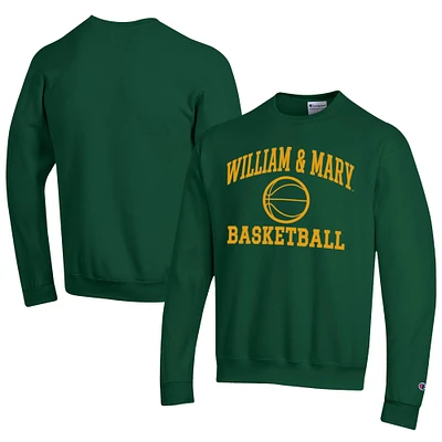 Men's Champion William & Mary Tribe Icon Logo Basketball Eco Powerblend Pullover Sweatshirt
