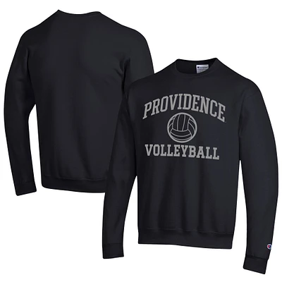Men's Champion  Black Providence Friars Icon Logo Volleyball Eco Powerblend Pullover Sweatshirt