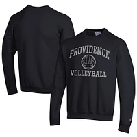 Men's Champion  Black Providence Friars Icon Logo Volleyball Eco Powerblend Pullover Sweatshirt