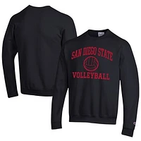 Men's Champion San Diego State Aztecs Icon Logo Volleyball Eco Powerblend Pullover Sweatshirt