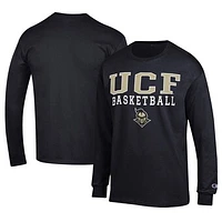 Men's Champion  Black UCF Knights Icon Logo Basketball Jersey Long Sleeve T-Shirt