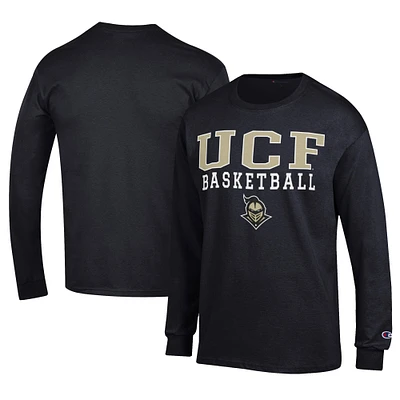 Men's Champion  Black UCF Knights Icon Logo Basketball Jersey Long Sleeve T-Shirt