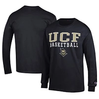 Men's Champion  Black UCF Knights Icon Logo Basketball Jersey Long Sleeve T-Shirt