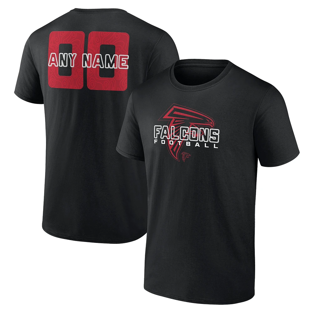 Men's Black Atlanta Falcons Stellar Personalized Name & Number T-Shirt