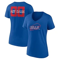 Women's Royal Buffalo Bills Stellar Personalized Name & Number V-Neck T-Shirt