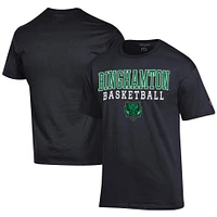 Men's Champion  Black Binghamton Bearcats Icon Logo Basketball Jersey T-Shirt