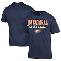 Men's Champion  Navy Bucknell Bison Icon Logo Basketball Jersey T-Shirt