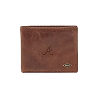 Fossil Brown Atlanta Braves Ryan RFID Flip ID Bifold