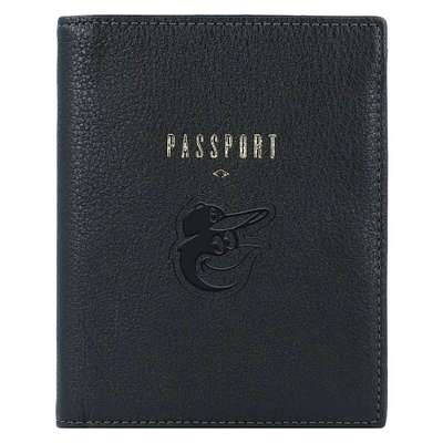 Fossil Black Baltimore Orioles Travel RFID Passport Case