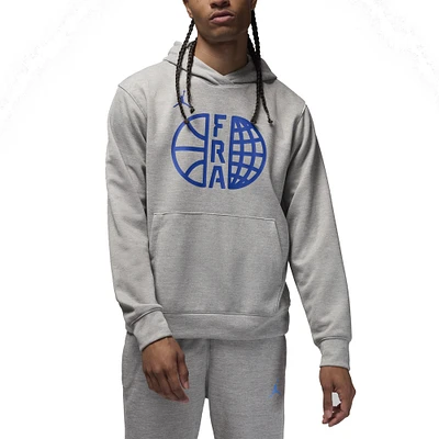 Men's Nike Gray France Basketball Authentic Practice Club Pullover Hoodie