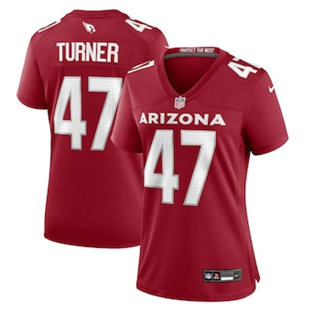 Women's Nike Ezekiel Turner  Cardinal Arizona Cardinals Team Game Jersey