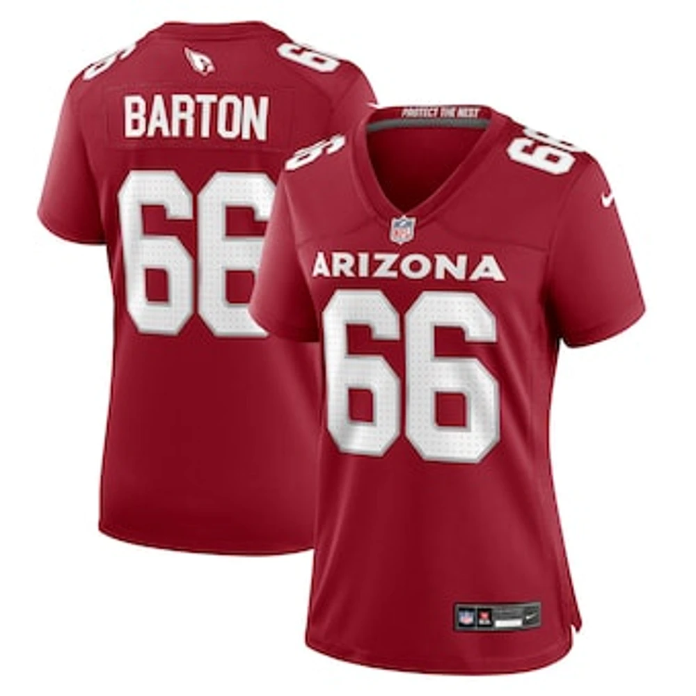 Women's Nike Jackson Barton  Cardinal Arizona Cardinals Team Game Jersey