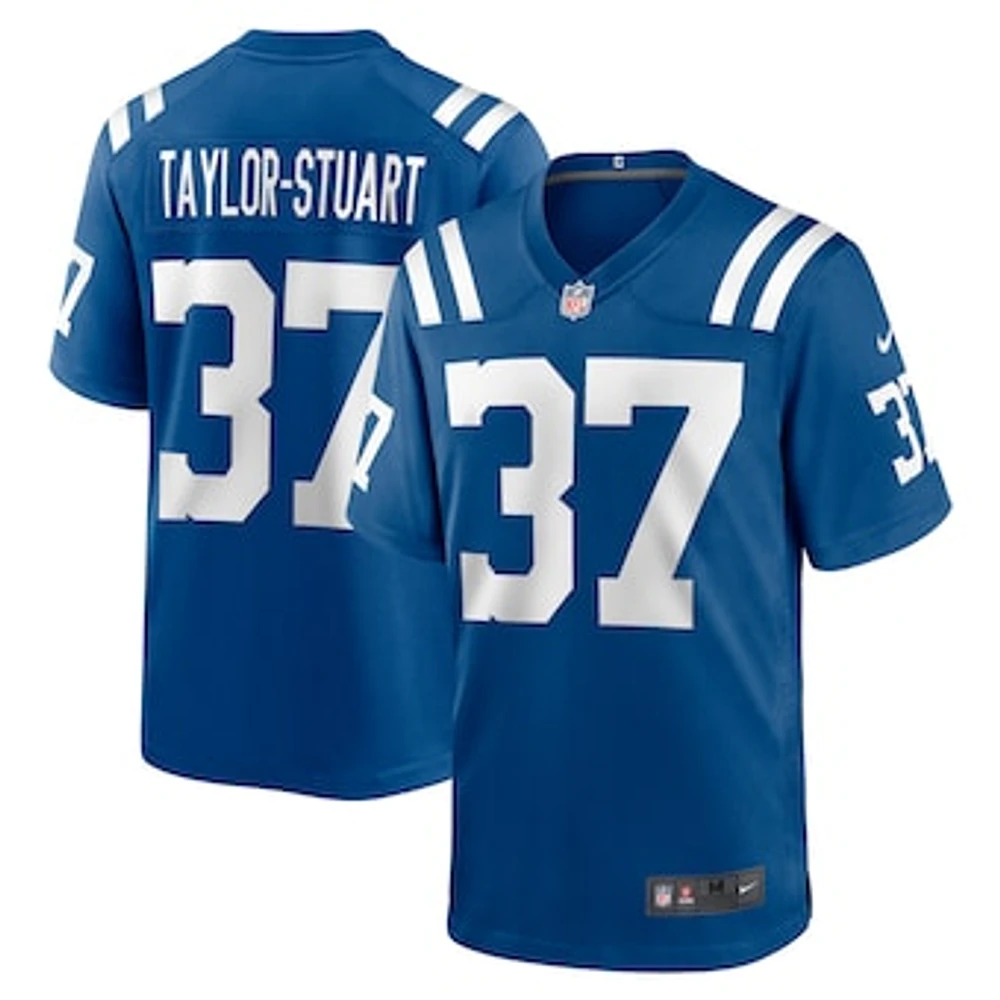 Men's Nike Isaac Taylor-Stuart  Royal Indianapolis Colts Team Game Jersey