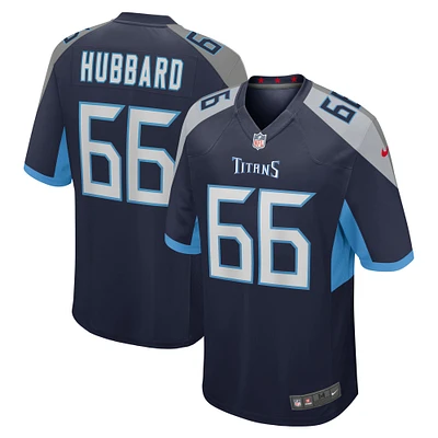 Men's Nike Chris Hubbard  Navy Tennessee Titans Team Game Jersey