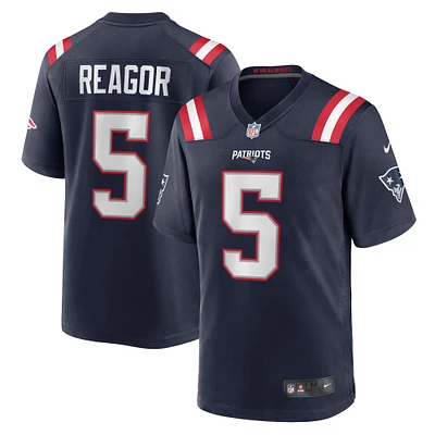 Men's Nike Jalen Reagor  Navy New England Patriots Team Game Jersey